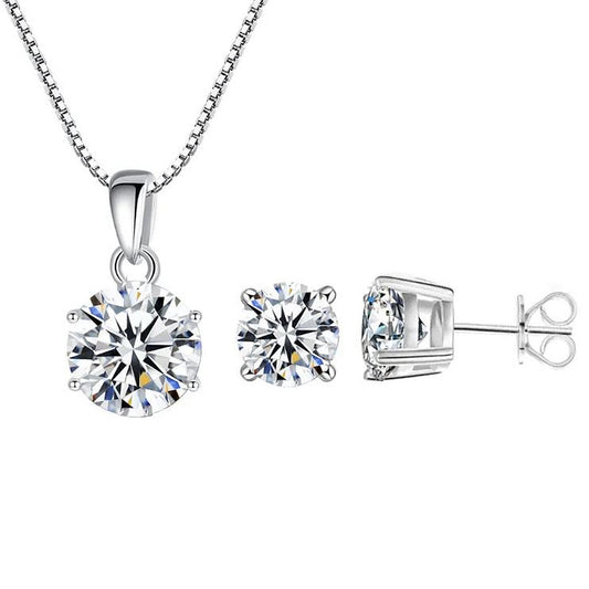 Schmuckset Silber 925 + Zircon in Schmuckbox Karma