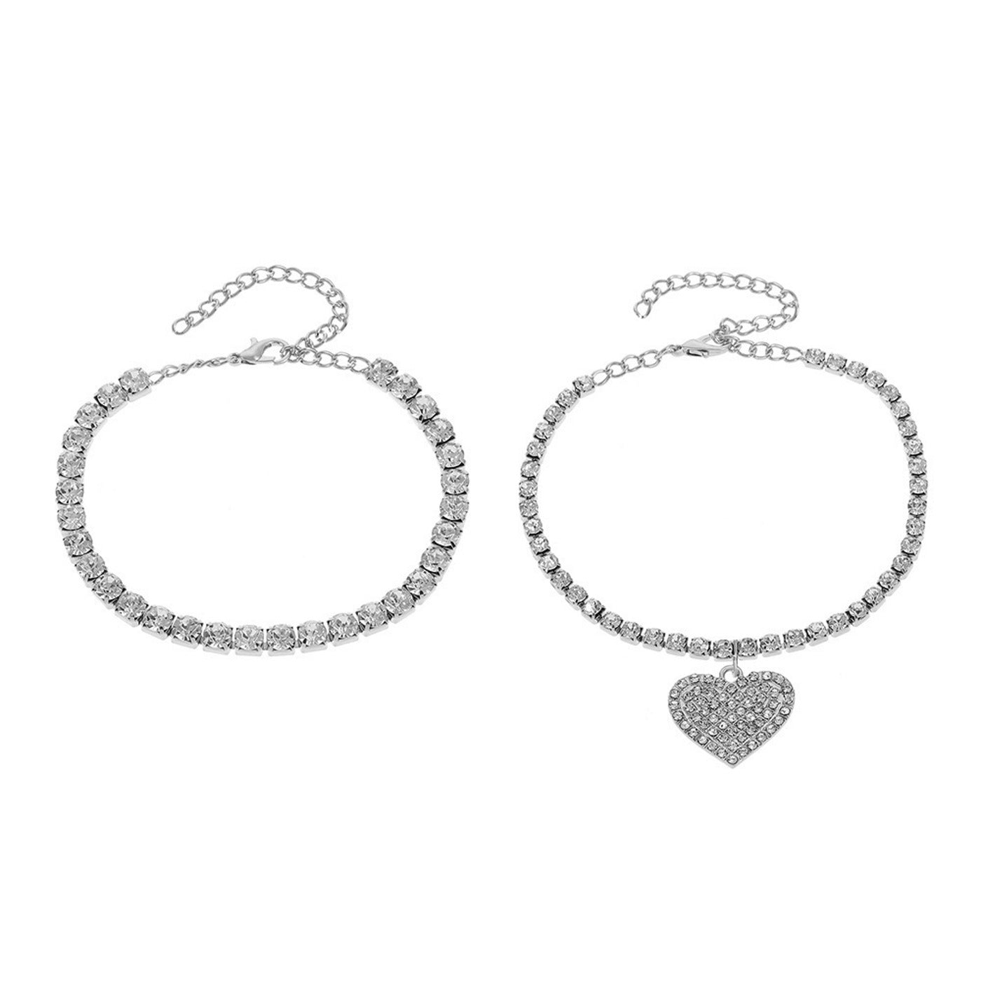 Fußkettchen Set Legierung Roségold Silber oder Gold KARMA