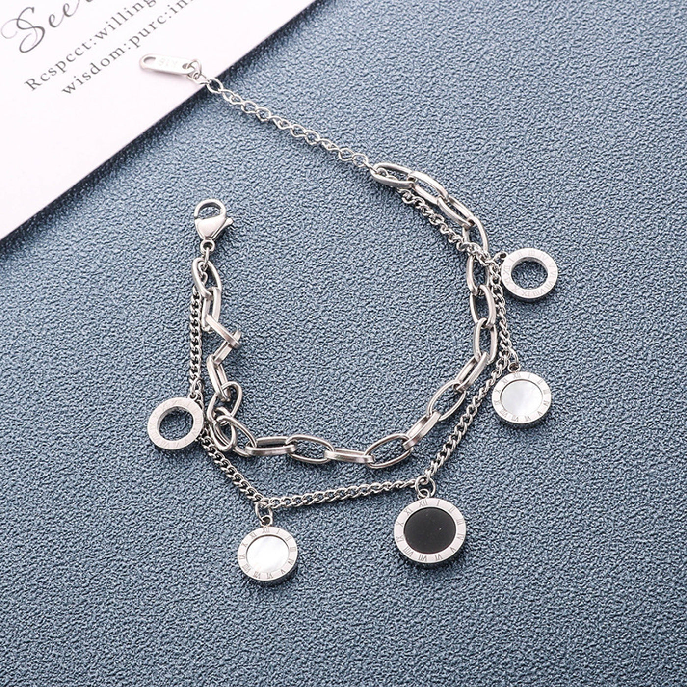 Armband mit Charms Silber oder Silber KARMA