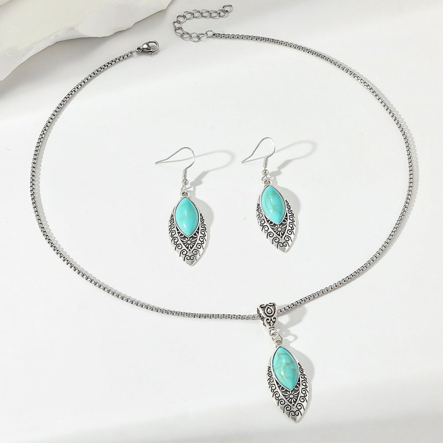 Schmuckset Boho Altsilber Türkis KARMA