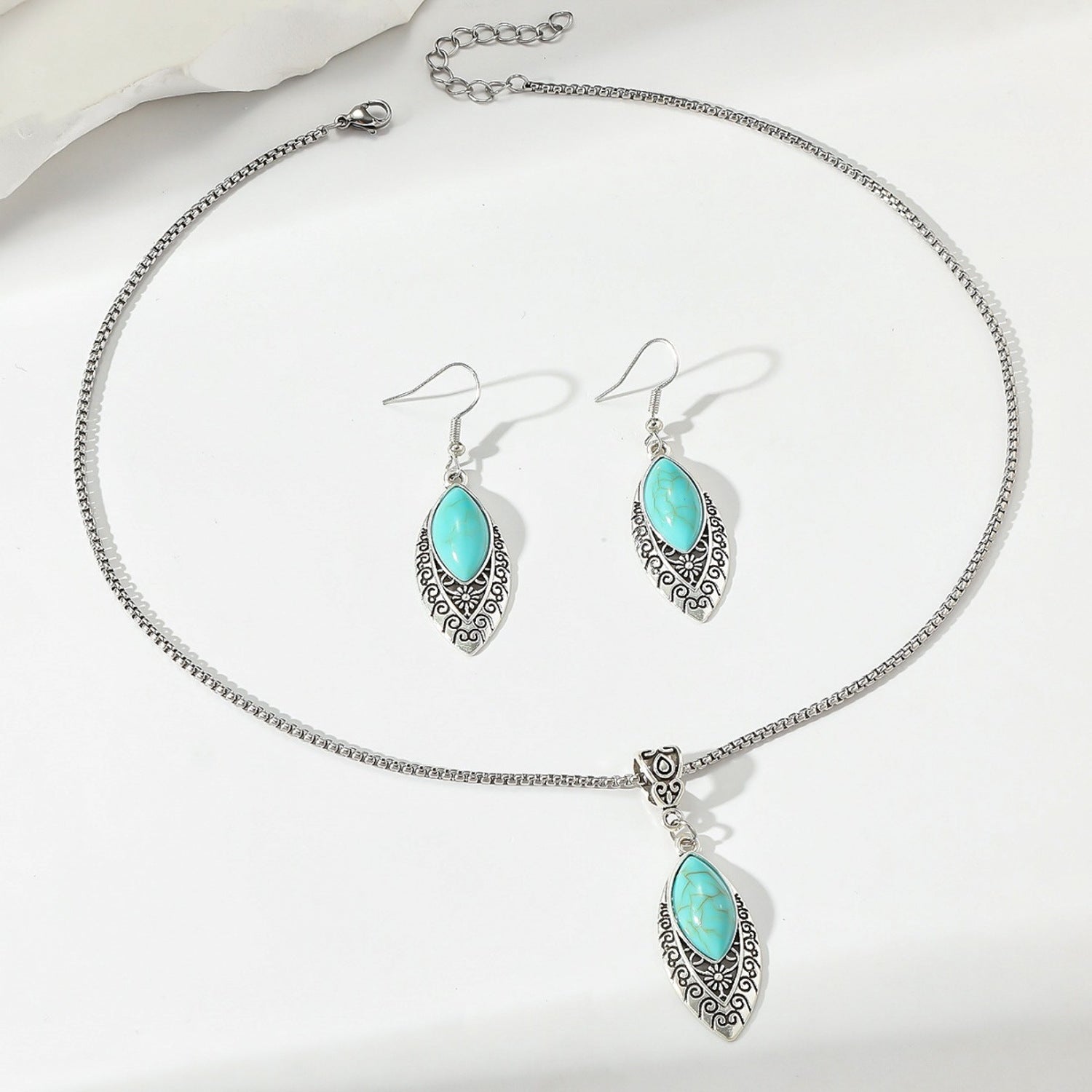 Schmuckset Boho Altsilber Türkis KARMA