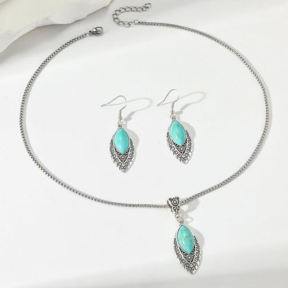 Schmuckset Boho Altsilber Türkis KARMA