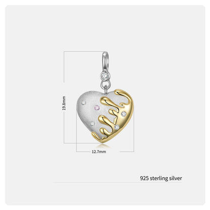 Halskette Herz Silber Gold 925 Sterling in Box KARMA