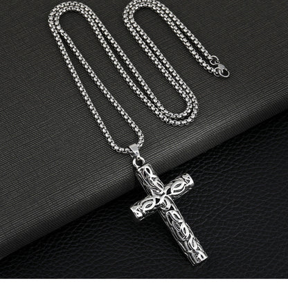 Halskette mit Kreuz Edelstahl KARMA