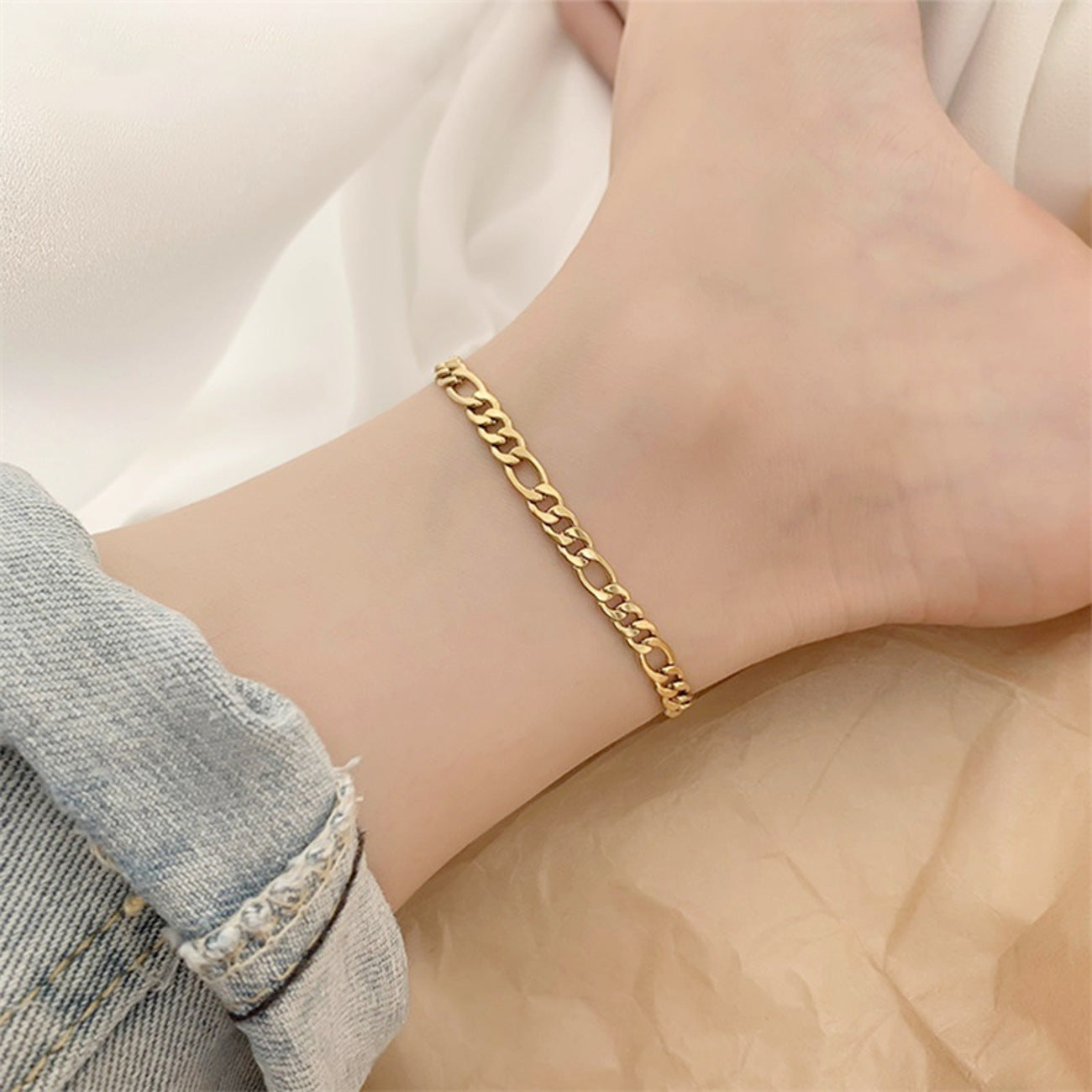 Fußkette Damen Silber oder Gold KARMA