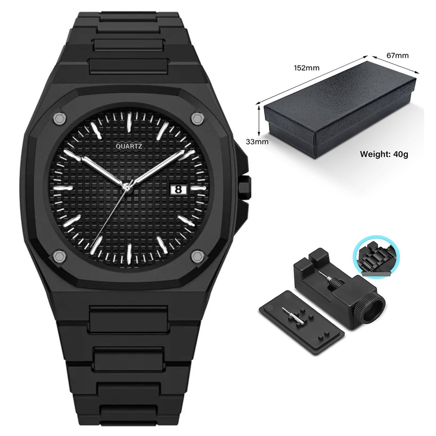Herrenuhr Schwarz KARMA