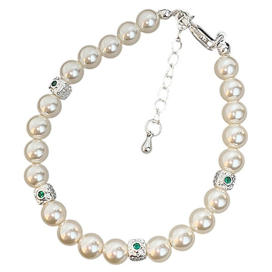 Perlenarmband Damen Silber KARMA