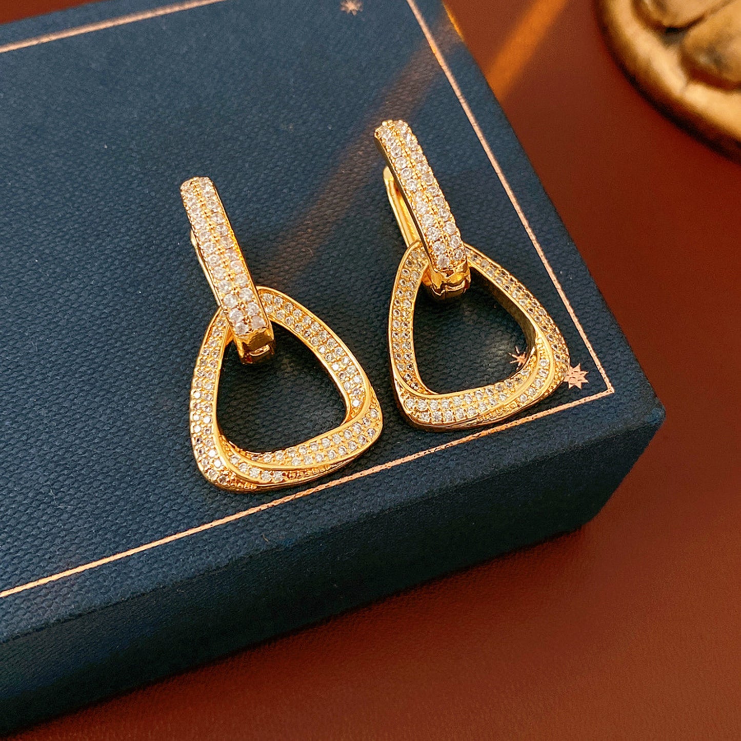 Ohrringe Kristalle Gold Damen Kristallohrringe