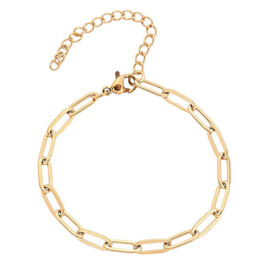 Gliederarmband Edelstahl Silber oder Gold KARMA
