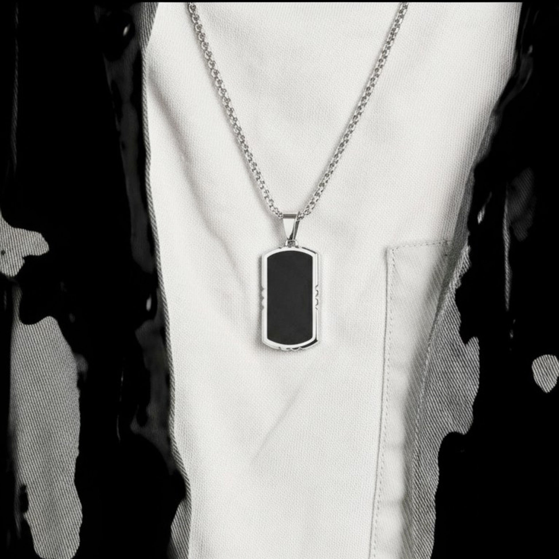 Halskette mit Anhänger für Herren aus Edelstahl KARMA