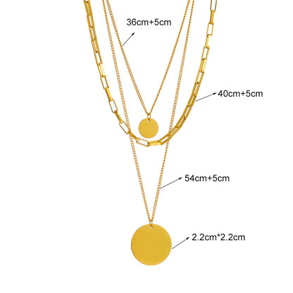 Layering Halskette Gold Edelstahl PVD beschichtet Schmuckbox Karma