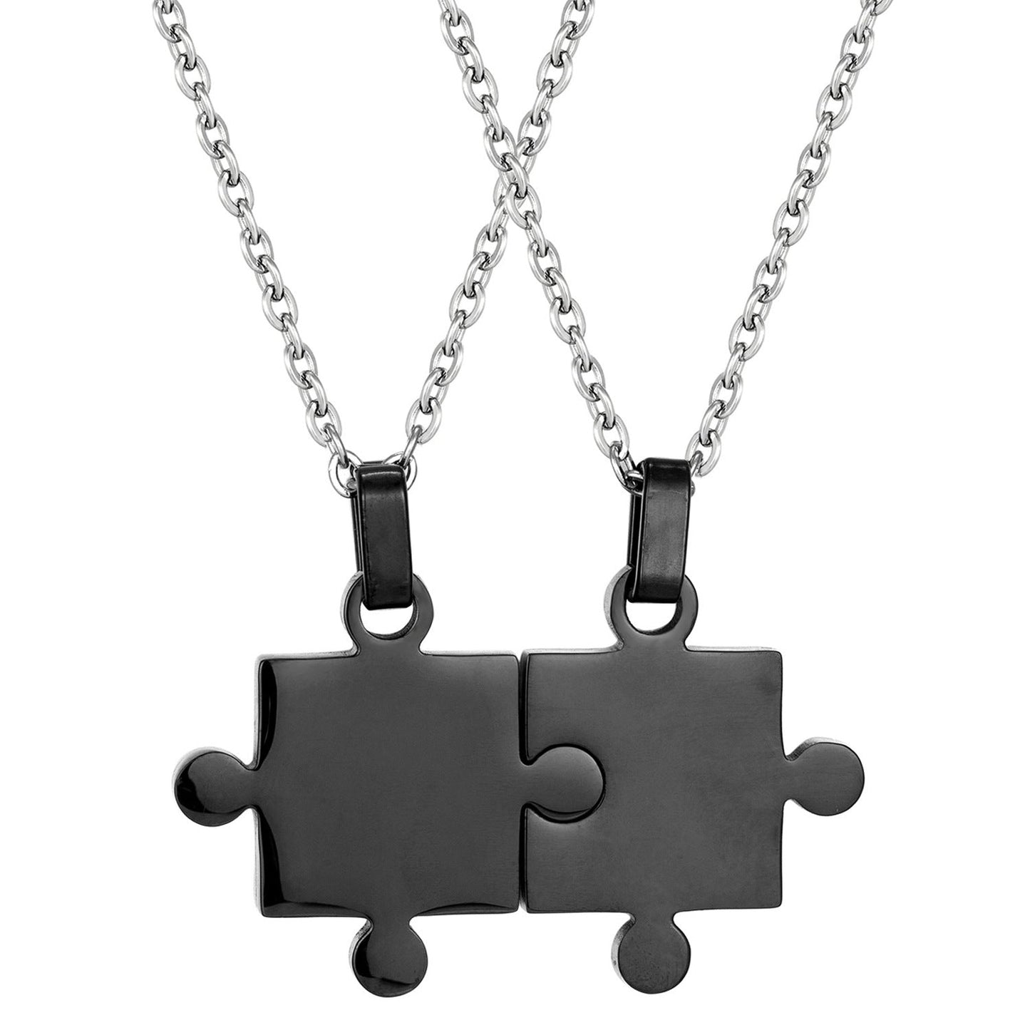 Partnerkette Puzzle Schwarz KARMA