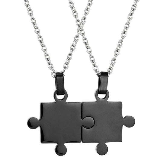Partnerkette Puzzle Schwarz KARMA