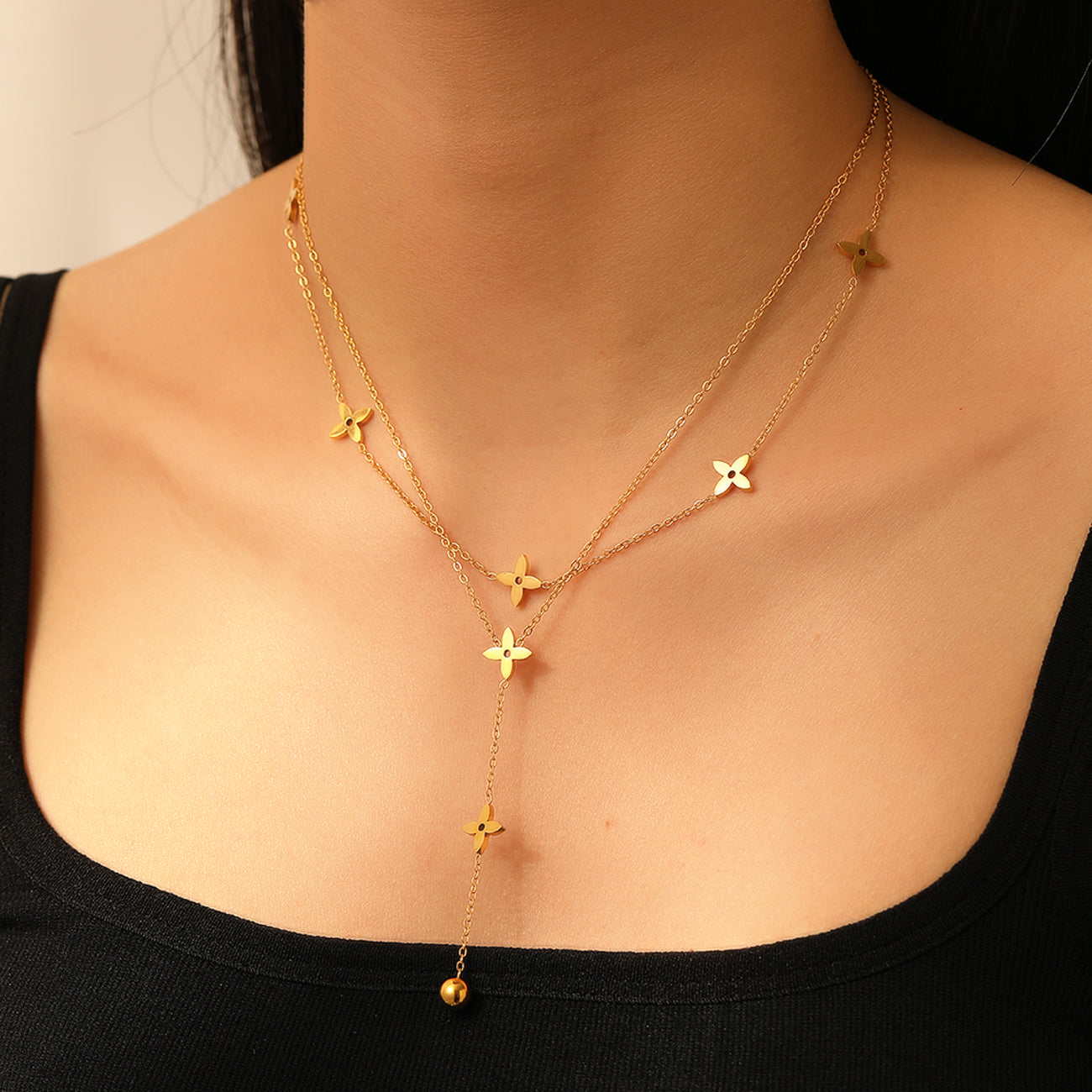 Layeringkette Sterne Silber oder Gold KARMA