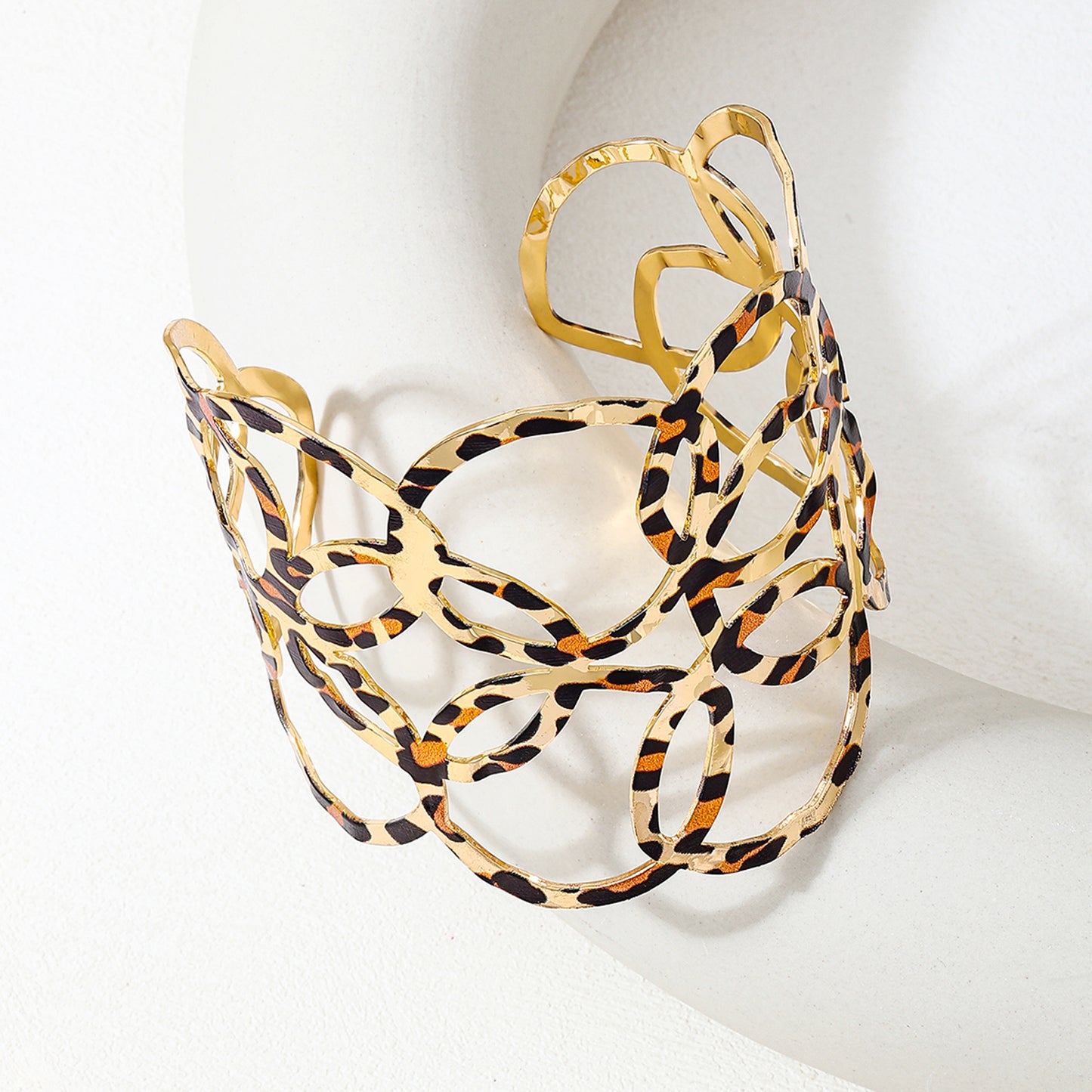 Armreif Leo Gold 6 cm modern Damenarmreif Armschmuck KARMA