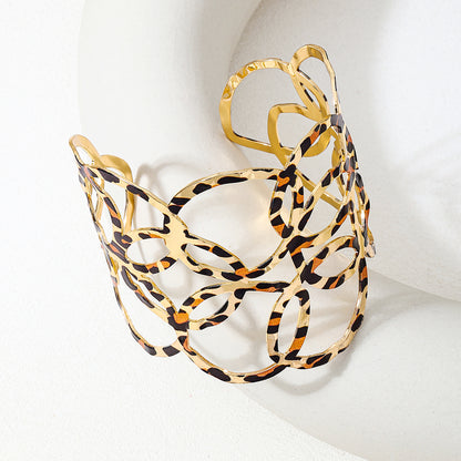 Armreif Leo Gold 6 cm modern Damenarmreif Armschmuck KARMA