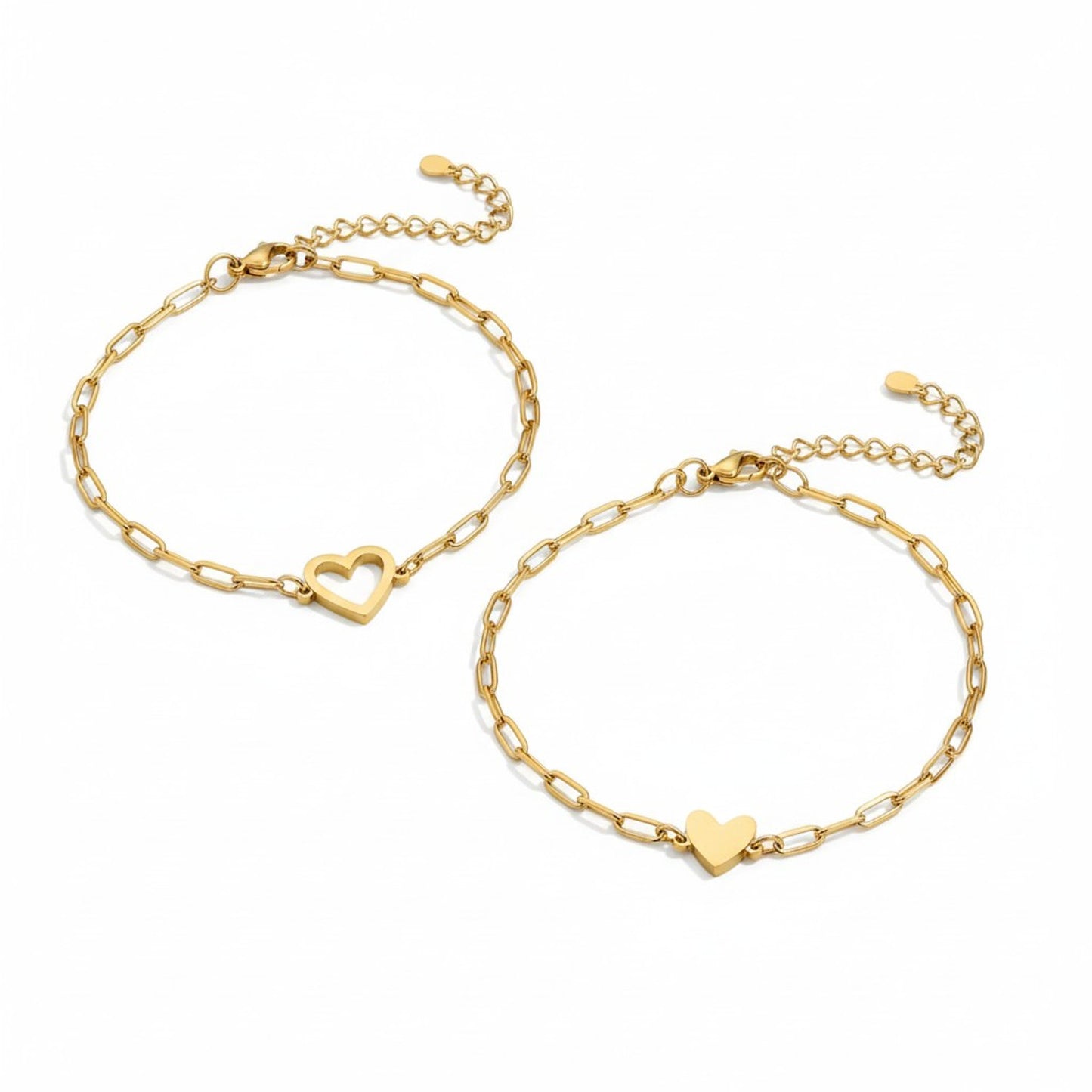 Armbandset Herzen Gold Edelstahl Armband Damen KARMA
