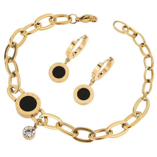 Schmuckset Gold Armband und Ohrringe Karma