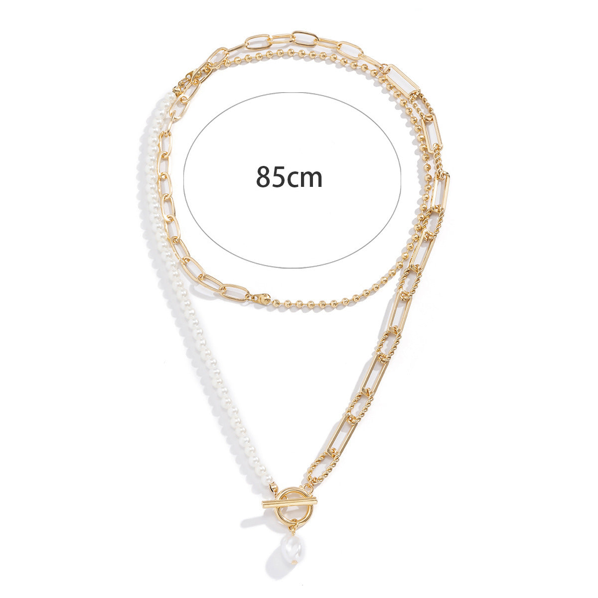 Damenhalskette mit Perlen Gold KARMA