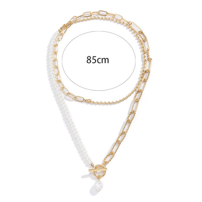 Damenhalskette mit Perlen Gold KARMA