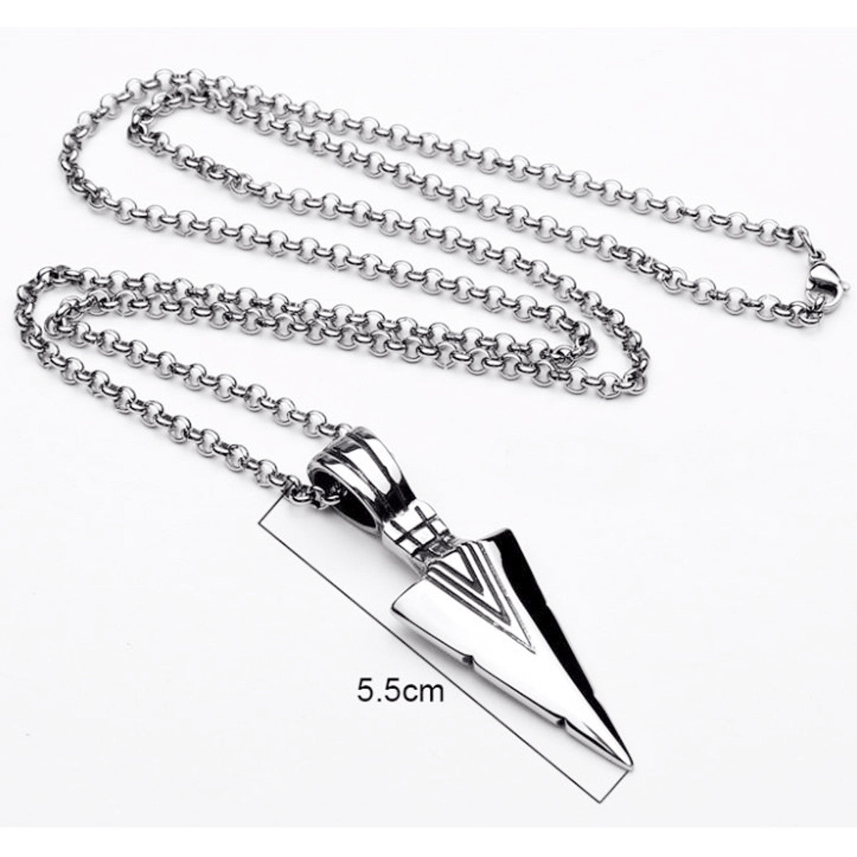 Herrenhalskette Pfeilspitze Silber Karma