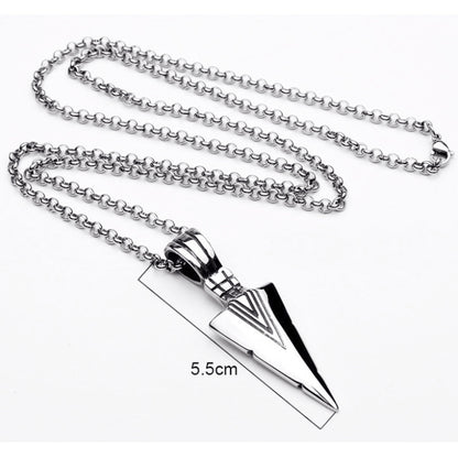 Herrenhalskette Pfeilspitze Silber Karma