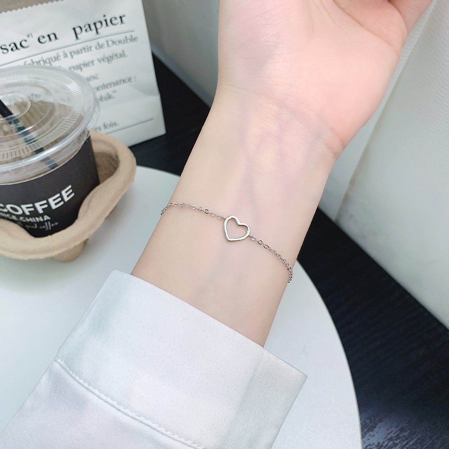 Armband Herz Sister by Hearts Silber925 Schwester Damenarmband mit Geschenkbox Karma