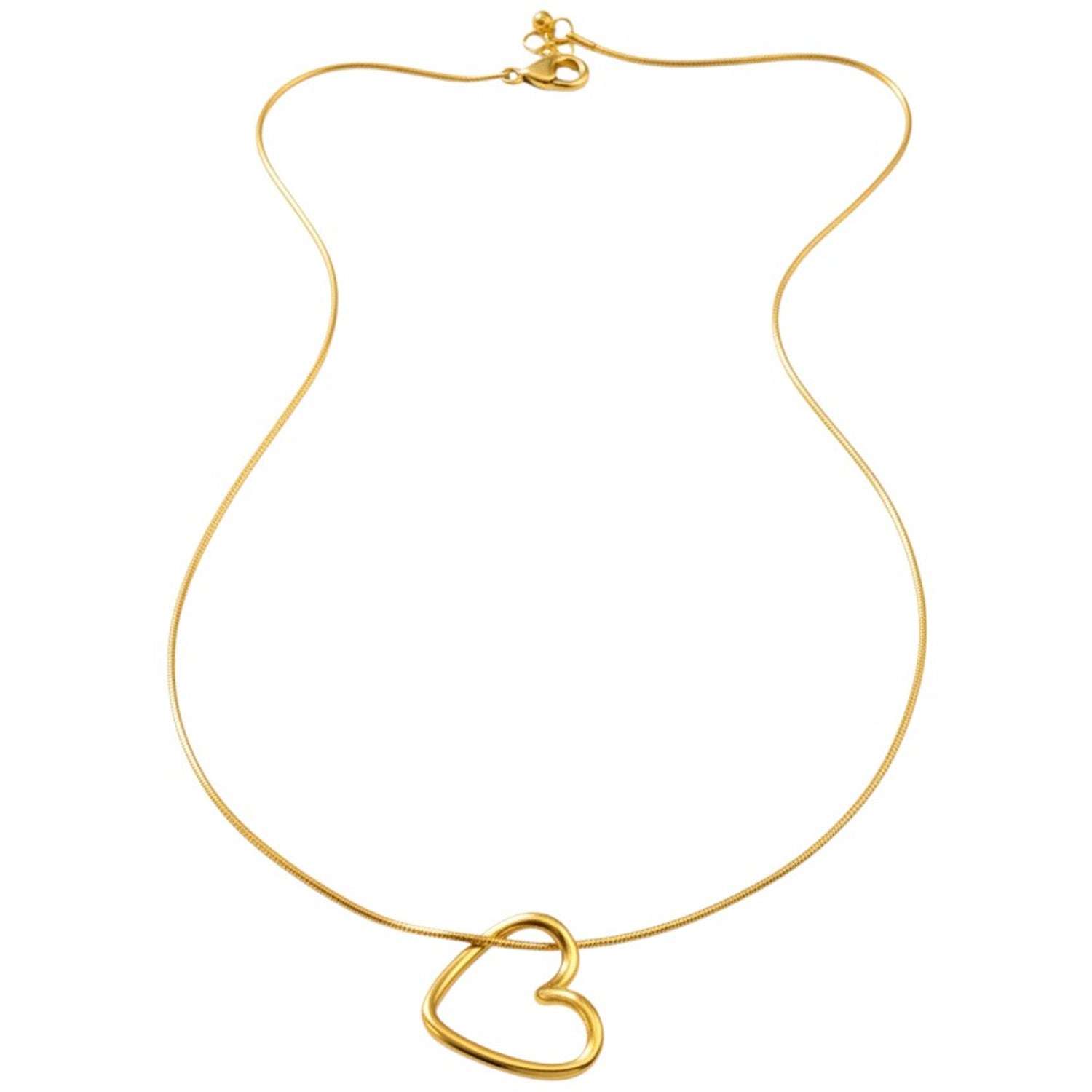 Halskette Herz Gold Damen Edelstahl Karma