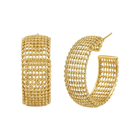 Große Creolen Gold 2,7 cm Damen Ohrringe KARMA