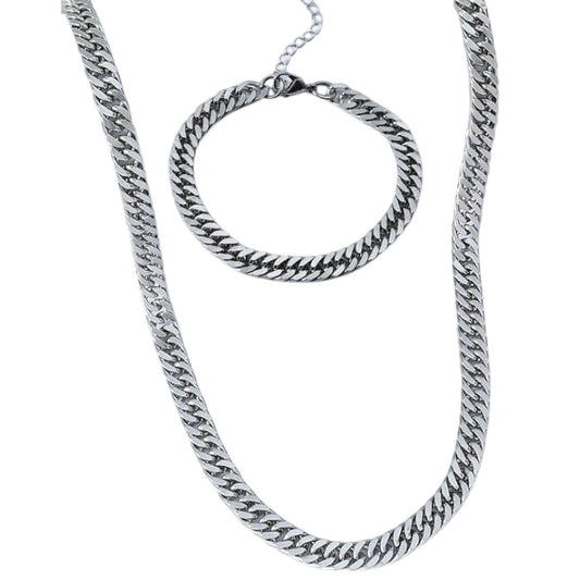 Schmuckset Herren Panzerkette und Armband KARMA