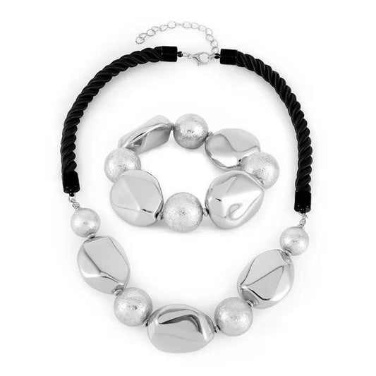 Schmuckset Silber oder Gold Armband Halskette KARMA