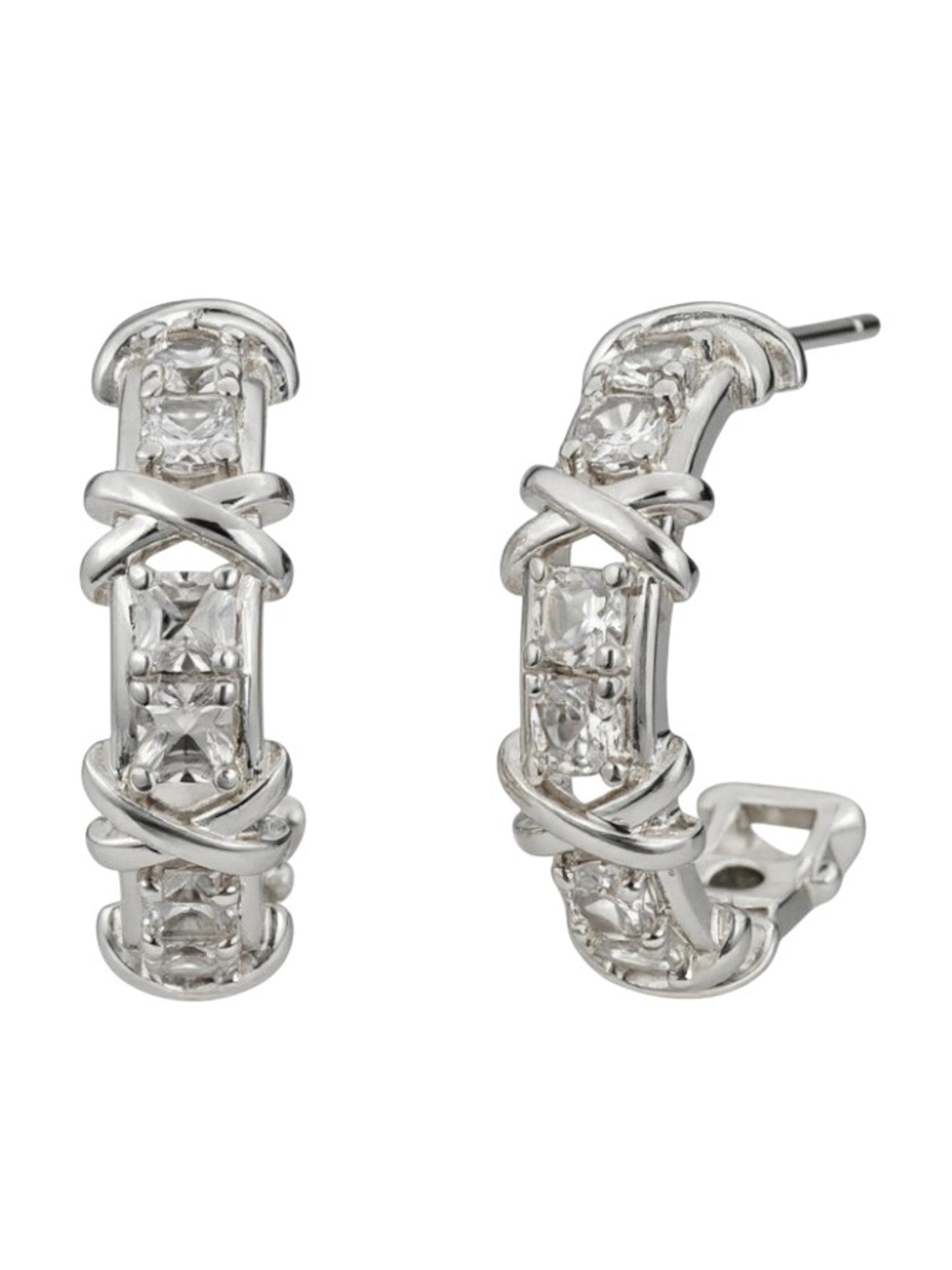 Damenohrringe mit Zirkonen silber KARMA