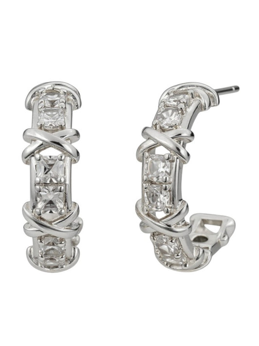 Damenohrringe mit Zirkonen silber KARMA