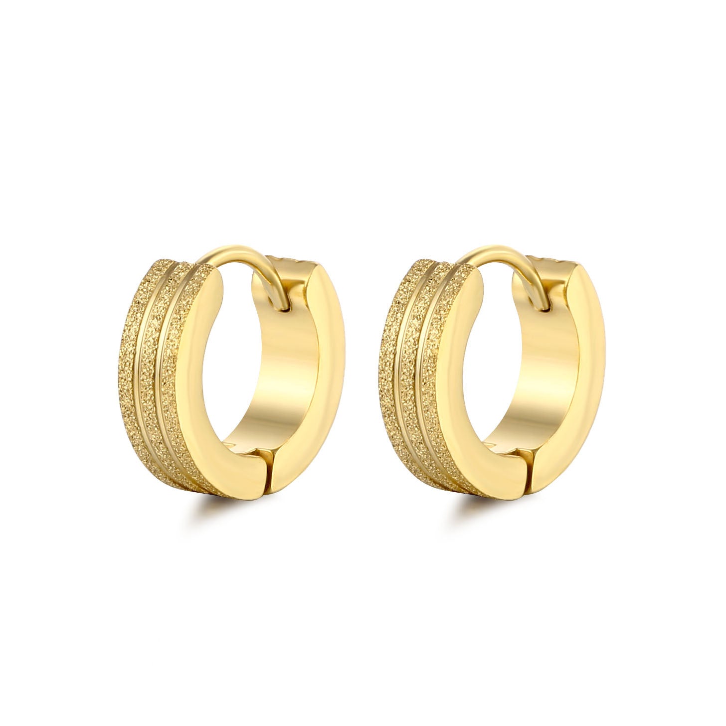 Damen Creolen Edelstahl in Schwarz, Gold oder Silber KARMA
