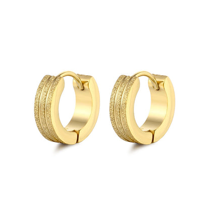 Damen Creolen Edelstahl in Schwarz, Gold oder Silber KARMA