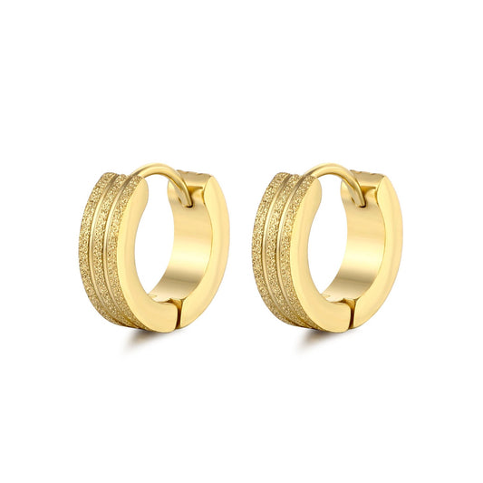 Damen Creolen Edelstahl in Schwarz, Gold oder Silber KARMA