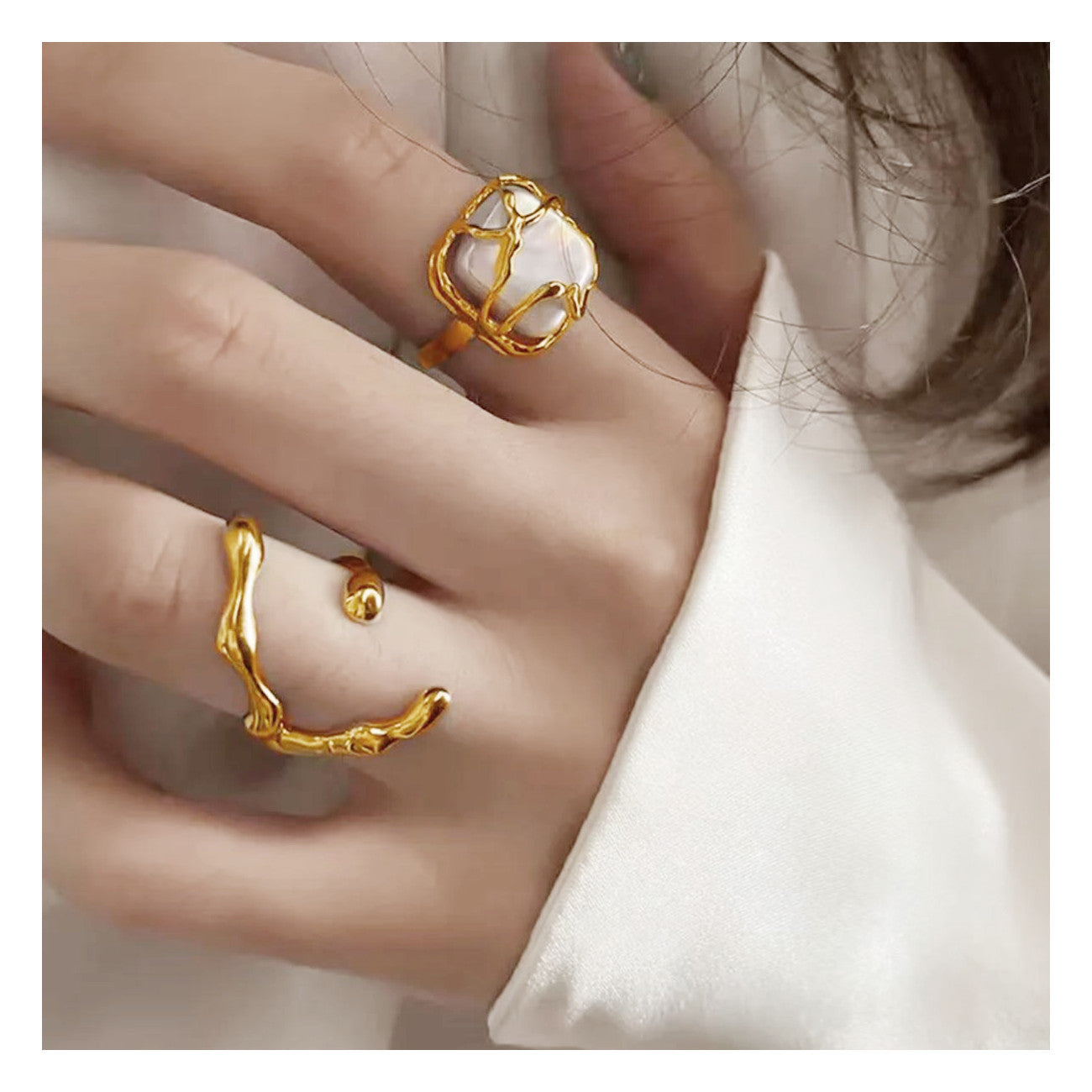 Ring Set Silber oder Gold KARMA