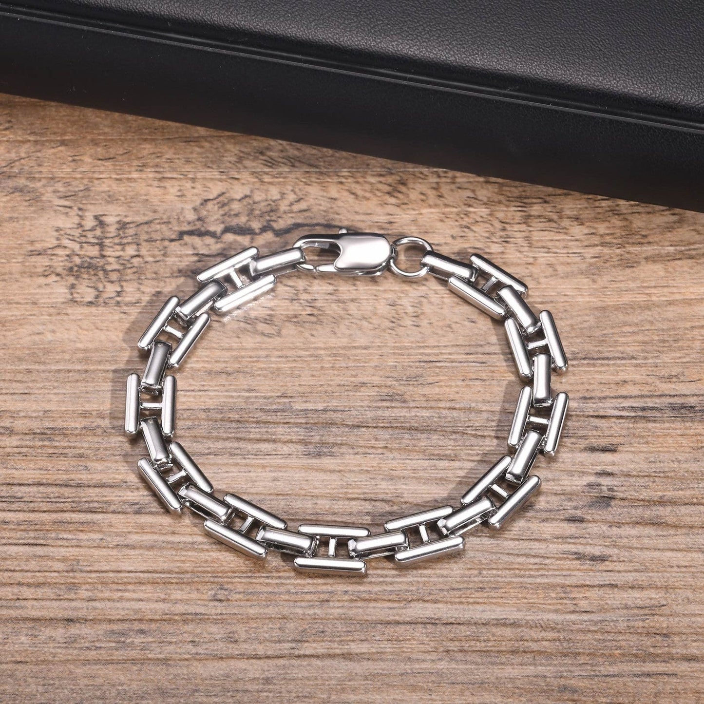 Armband Herren Edelstahl Silber KARMA