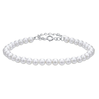 Perlenarmband weiß Silber 925 KARMA