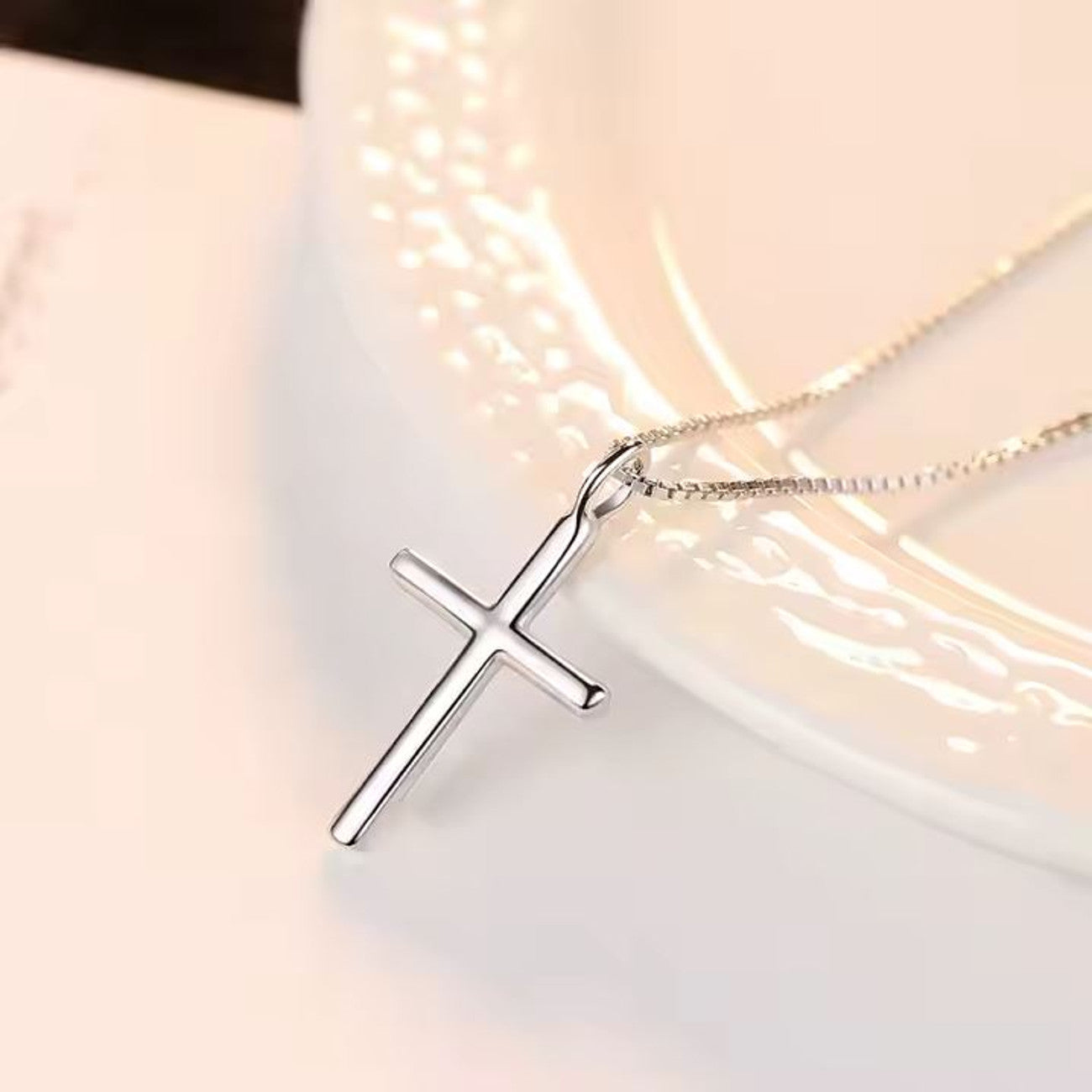 Damenkette mir Kreuzanhänger Silber 925 KARMA