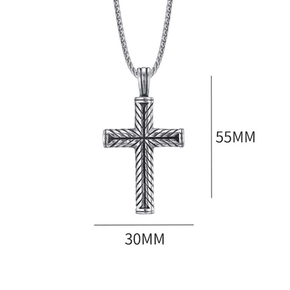 Edelstahl Halskette Herren Kreuz KARMA