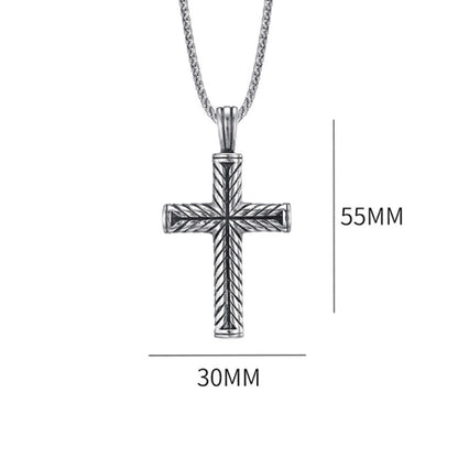 Edelstahl Halskette Herren Kreuz KARMA