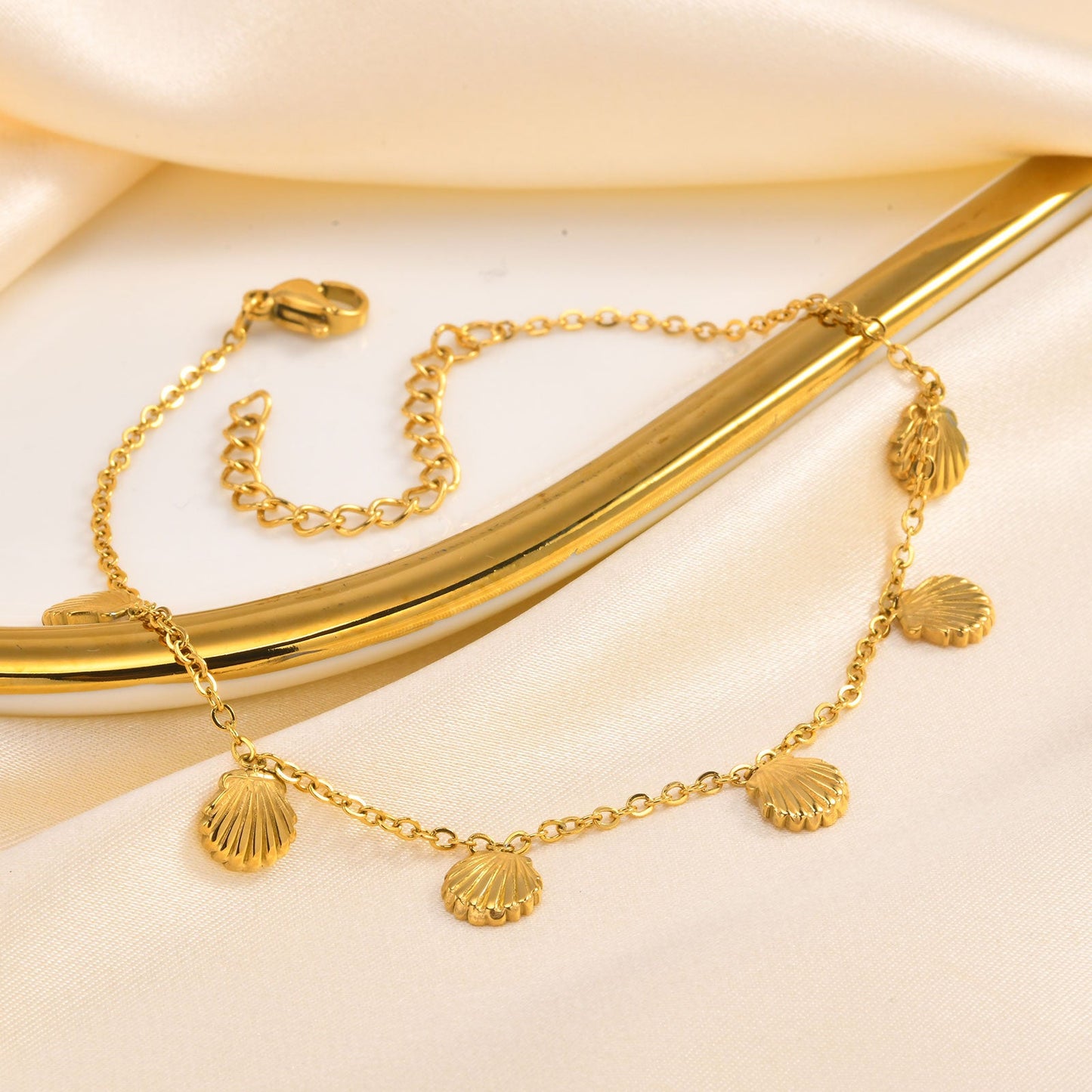 Fußkette Muscheln Gold KARMA