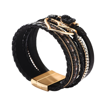 Lederarmband verschiedene Farben Karma