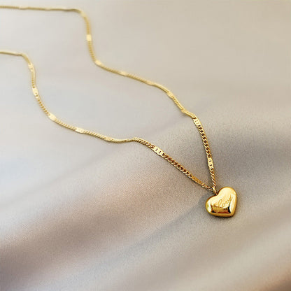 Halskette mit Herz Anhänger Gold KARMA