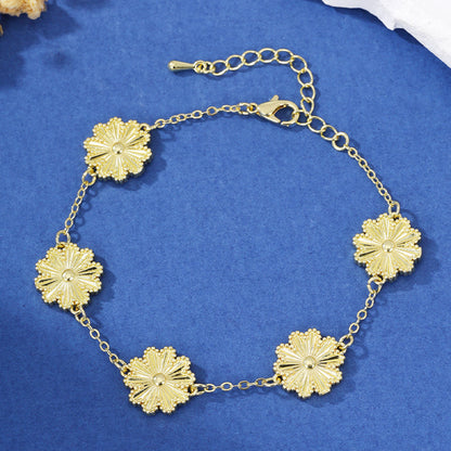 Damenarmband Blume Silber oder Gold KARMA