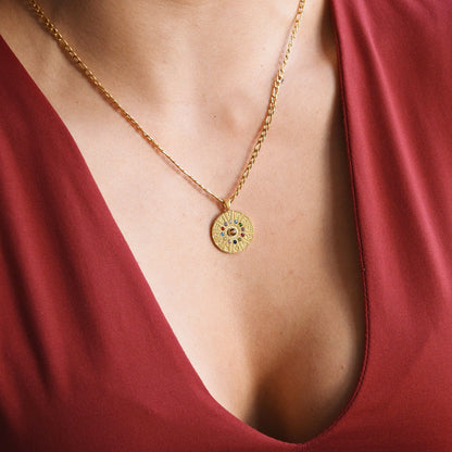Halskette mit Medaillon Sternzeichen Gold KARMA