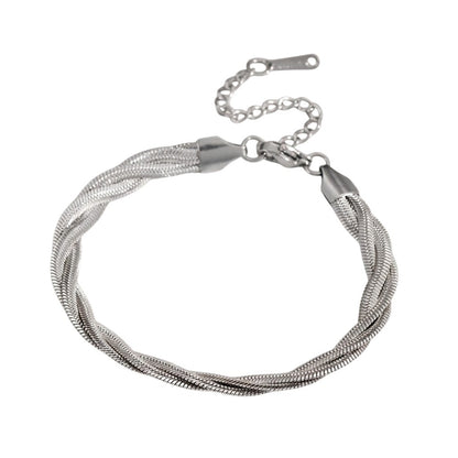 Fußkette Silber Edelstahl verstellbares Fußkettchen modern wasserfest hypoallergen rostfrei Karma