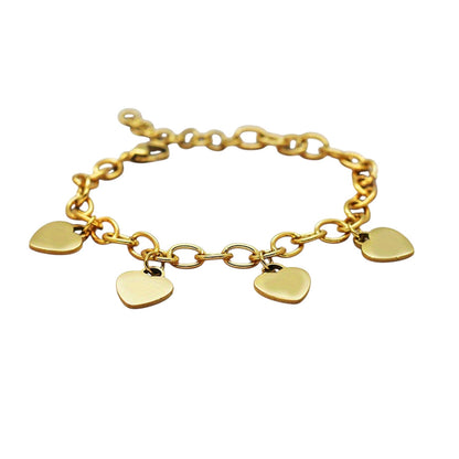 Bettelarmband mit Herzen Silber oder Gold KARMA