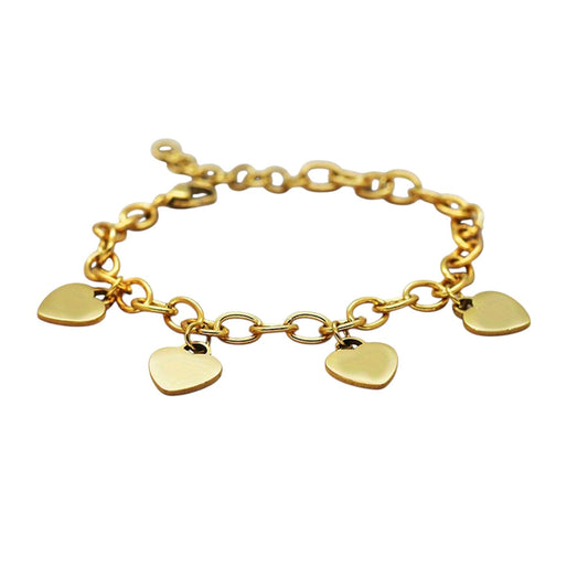 Bettelarmband mit Herzen Silber oder Gold KARMA